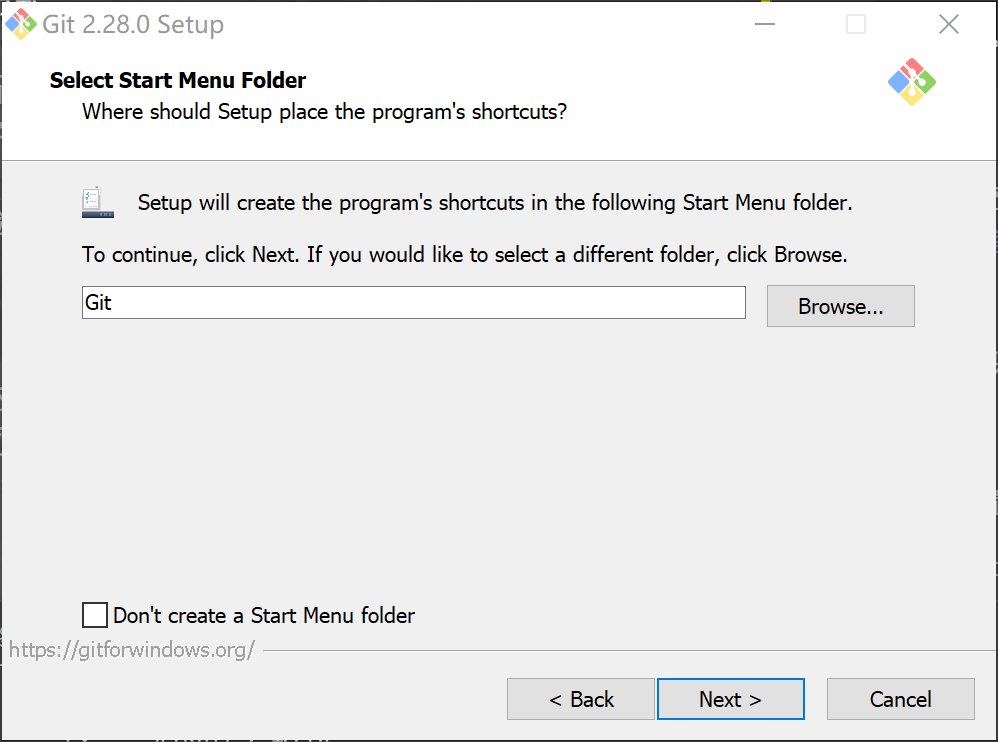Git for Windows installation 4